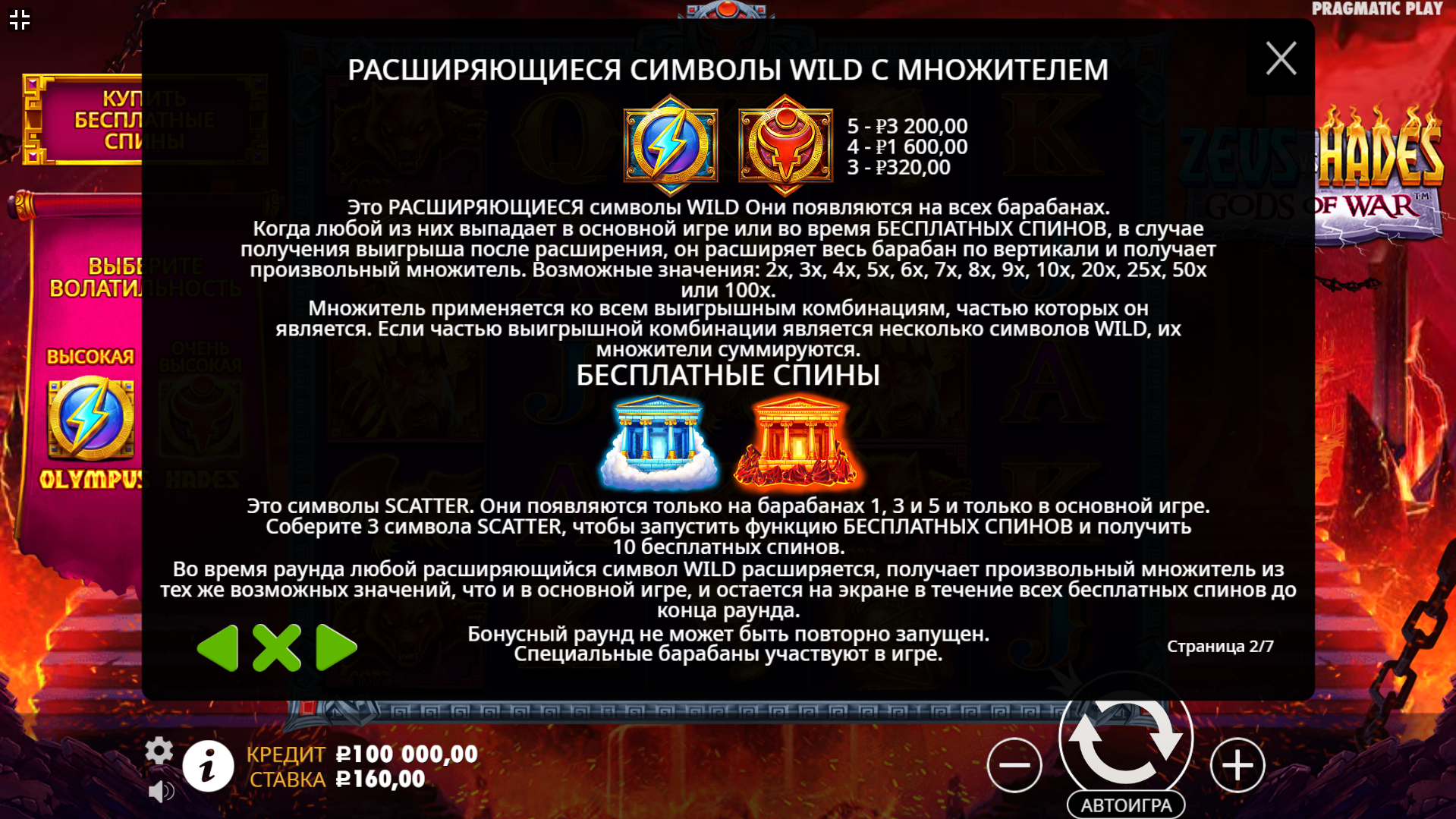 Расширяющиеся Wild-символы с множителями в Zeus vs Hades